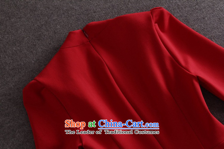 Gibez card in Dili A526# 2015 spring bow tie long-sleeved Sau San package and crowsfoot skirt dresses dress skirt RED M picture, prices, brand platters! The elections are supplied in the national character of distribution, so action, buy now enjoy more preferential! As soon as possible.
