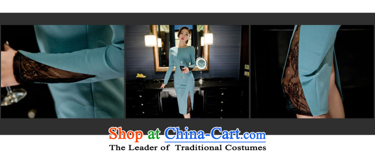 In accordance with the key, 2015 optimized new aristocratic elegant fluoroscopy lace package and dresses dress long light blue M picture, prices, brand platters! The elections are supplied in the national character of distribution, so action, buy now enjoy more preferential! As soon as possible.