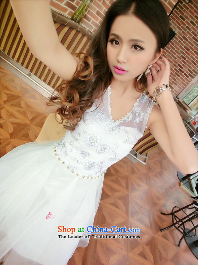 In accordance with the key, 2015 optimized new aristocratic sexy fluoroscopy gauze lace stitching irregular Sau San dresses dress skirt White M picture, prices, brand platters! The elections are supplied in the national character of distribution, so action, buy now enjoy more preferential! As soon as possible.