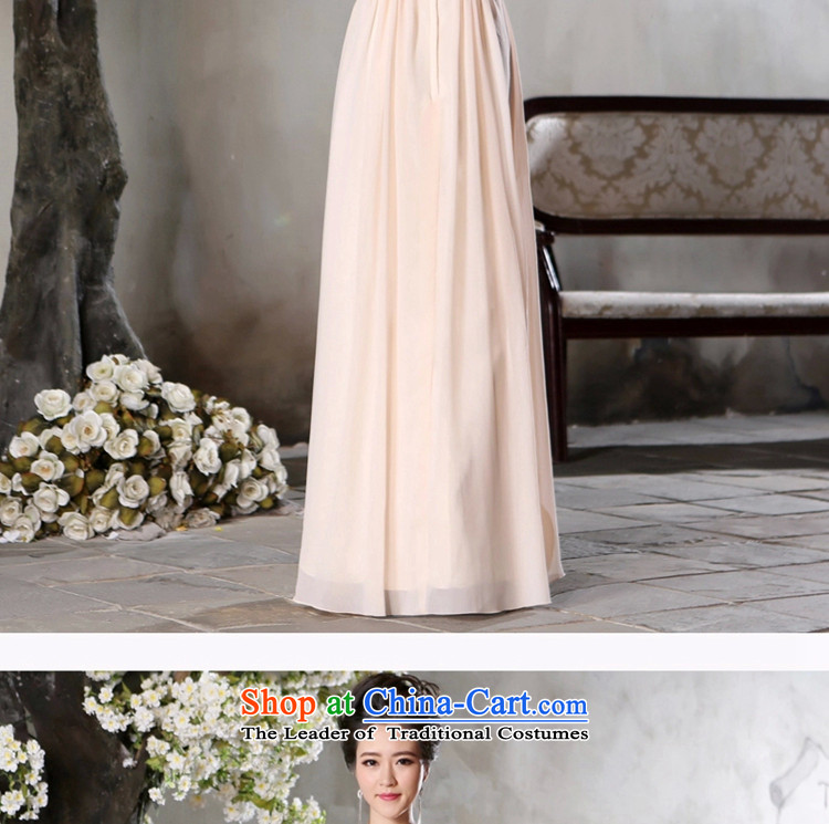 Jie Mia  autumn 2015 new single shoulder length of a Female dress banquet bridesmaid long skirt evening dress light pink M picture, prices, brand platters! The elections are supplied in the national character of distribution, so action, buy now enjoy more preferential! As soon as possible.