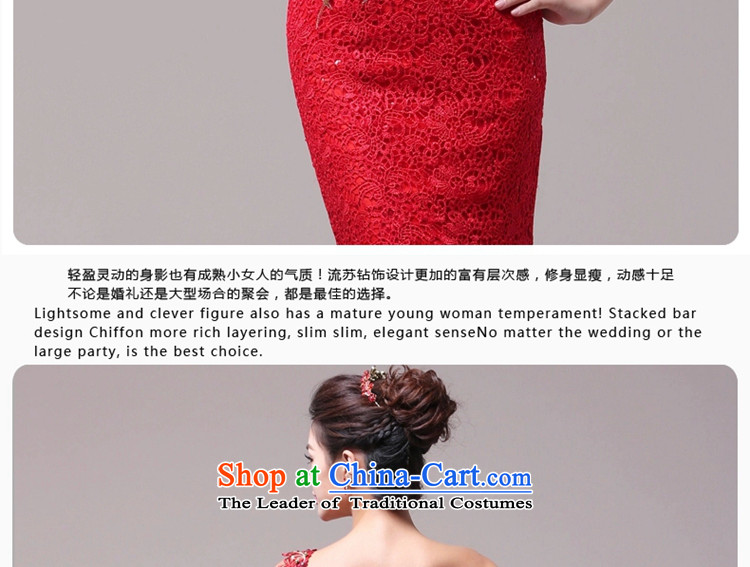 Jie Mija 2015 new wedding dresses red single shoulder lace long crowsfoot bows services marriages evening dresses red S picture, prices, brand platters! The elections are supplied in the national character of distribution, so action, buy now enjoy more preferential! As soon as possible.