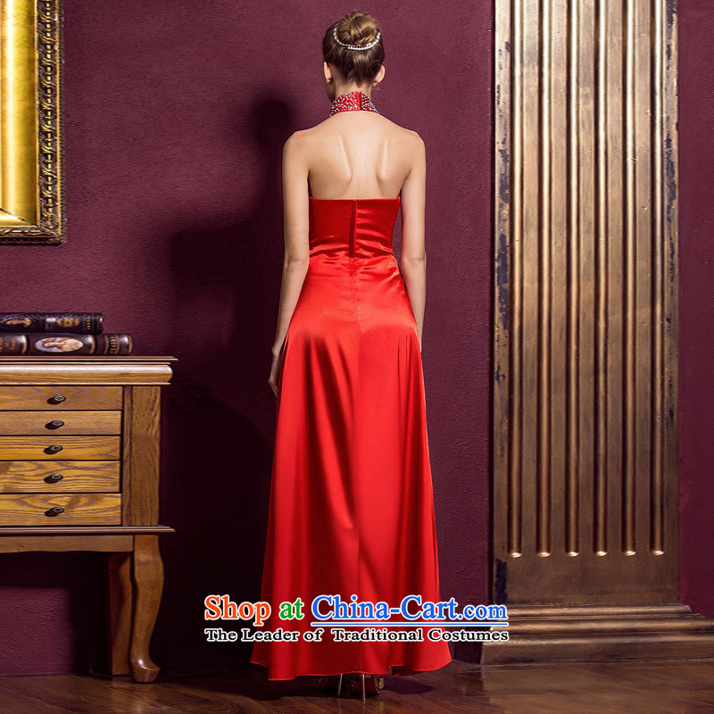 A bride wedding dresses marriage hang also dress red long bows to align the evening dresses 762 red S, a bride shopping on the Internet has been pressed.