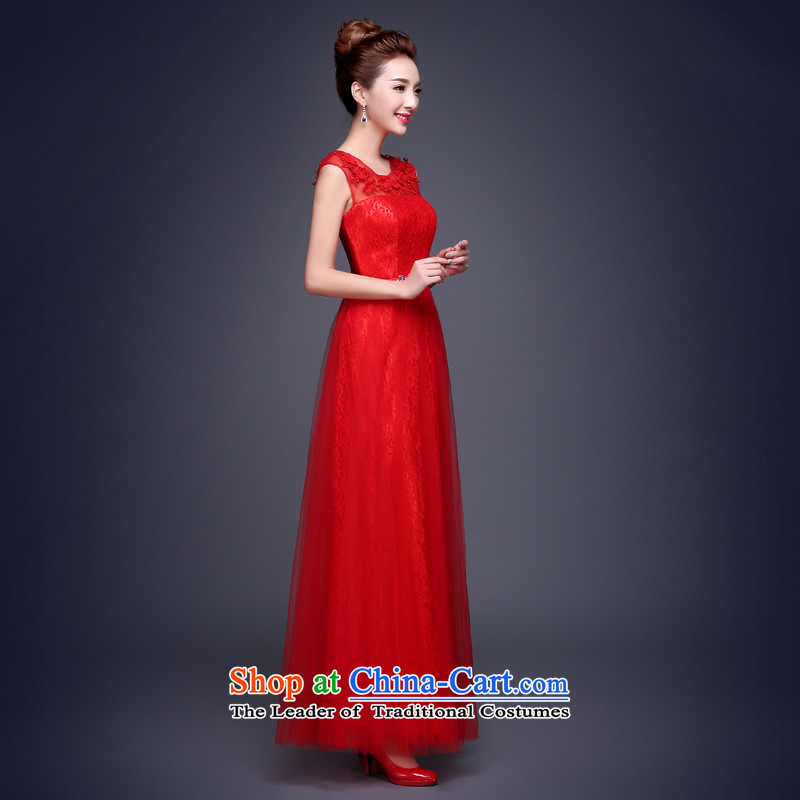 The Republika Srpska divas long autumn 2015 new bride bows shoulders lace zipper large graphics thin flowers of pregnant women Sau San beaded marriages evening dresses bows services ), stylish and elegant red L (Republika Srpska (pnessa divas) , , , shopping on the Internet