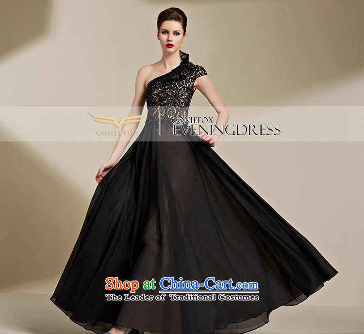 Creative Fox evening dresses 2015 new black sexy shoulder dress long evening dress Female dress bows service banquet long skirt 82102 Black XXL picture, prices, brand platters! The elections are supplied in the national character of distribution, so action, buy now enjoy more preferential! As soon as possible.