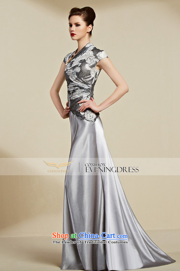 Creative Fox evening dresses 2015 new dress long evening banquet Female dress bows services under the auspices of the annual meeting of the Sau San dress model dress female 82093 Light Gray S picture, prices, brand platters! The elections are supplied in the national character of distribution, so action, buy now enjoy more preferential! As soon as possible.