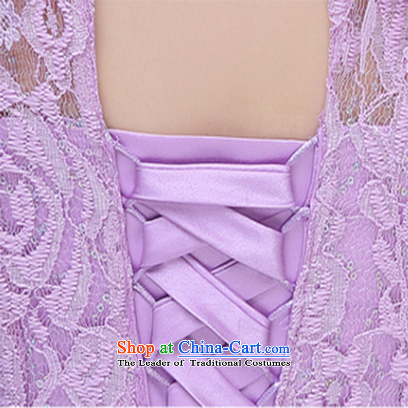 The new 2015 divas bridesmaid to serve small Dress Short, wipe the chest purple slotted shoulder shoulders and chest bridesmaid wedding dress more services optional purple italics shoulder PUERTORRICANS upscale lace is elegant and comfortable, Republika Srpska (pnessa divas) , , , shopping on the Internet