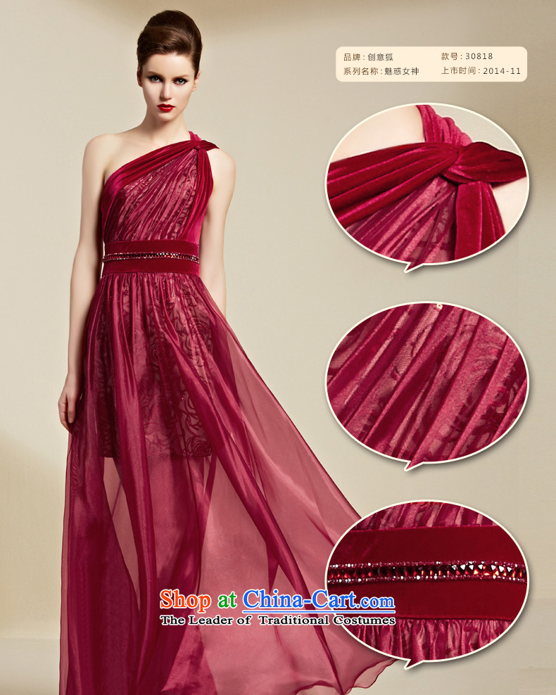 Creative Fox evening dresses 2015 new red bride wedding dress sexy shoulder bridesmaid evening dress female banquet dress long 30818 Red S picture, prices, brand platters! The elections are supplied in the national character of distribution, so action, buy now enjoy more preferential! As soon as possible.