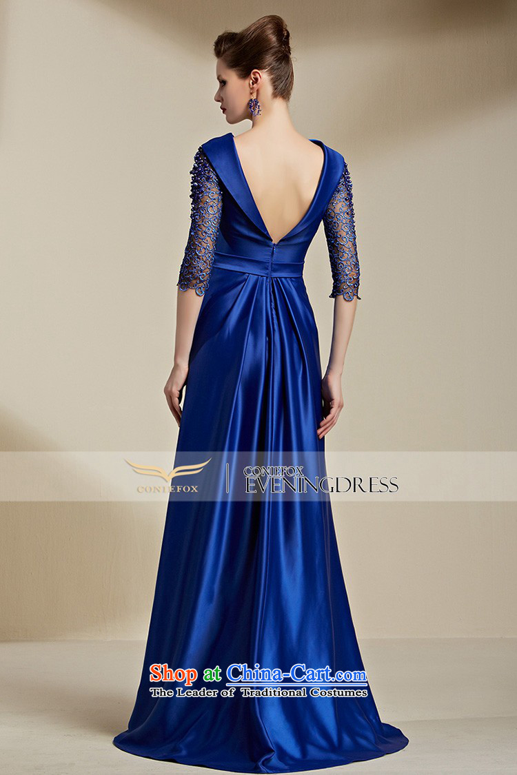 Creative Fox evening dresses 2015 new stylish blue long-sleeved gown banquet dress annual meeting of persons chairing the toasting champagne evening dress suit 30816 blue S picture, prices, brand platters! The elections are supplied in the national character of distribution, so action, buy now enjoy more preferential! As soon as possible.