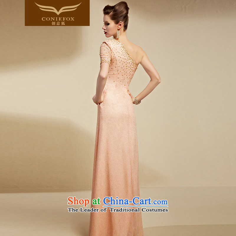 Creative Fox evening dresses 2015 new shoulder bridesmaid evening dress female long banquet dress pink wedding dress welcome dress long skirt red XL, creative Fox of the fifth year inclusive 30 696 (coniefox) , , , shopping on the Internet