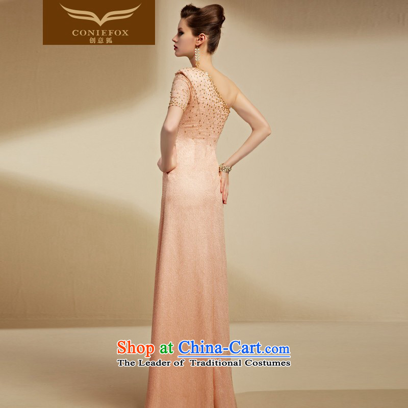 Creative Fox evening dresses 2015 new shoulder bridesmaid evening dress female long banquet dress pink wedding dress welcome dress long skirt red XL, creative Fox of the fifth year inclusive 30 696 (coniefox) , , , shopping on the Internet