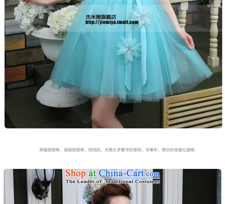 Jie mija wedding dresses new 2015 purple champagne color bon bon skirts and chest in a small blue dress short bridesmaid services skyblue XXL picture, prices, brand platters! The elections are supplied in the national character of distribution, so action, buy now enjoy more preferential! As soon as possible.