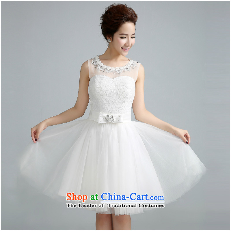 Jie Mija 2015 new Korean Won Princess version bon bon skirt small Dress Short of bride bridesmaid services bridesmaid betrothal short white XXL, Jie mia , , , shopping on the Internet