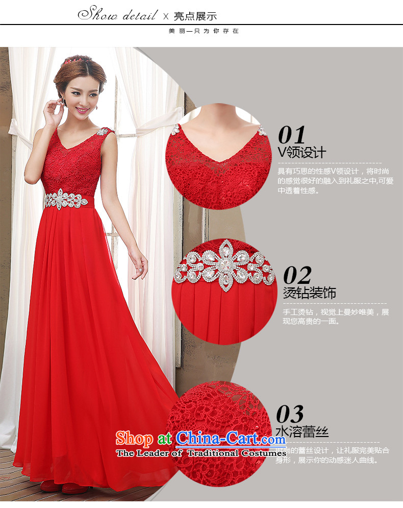 2015 new dresses bows services marriages red upscale dinner dress long wedding bridesmaid service female purple M picture, prices, brand platters! The elections are supplied in the national character of distribution, so action, buy now enjoy more preferential! As soon as possible.