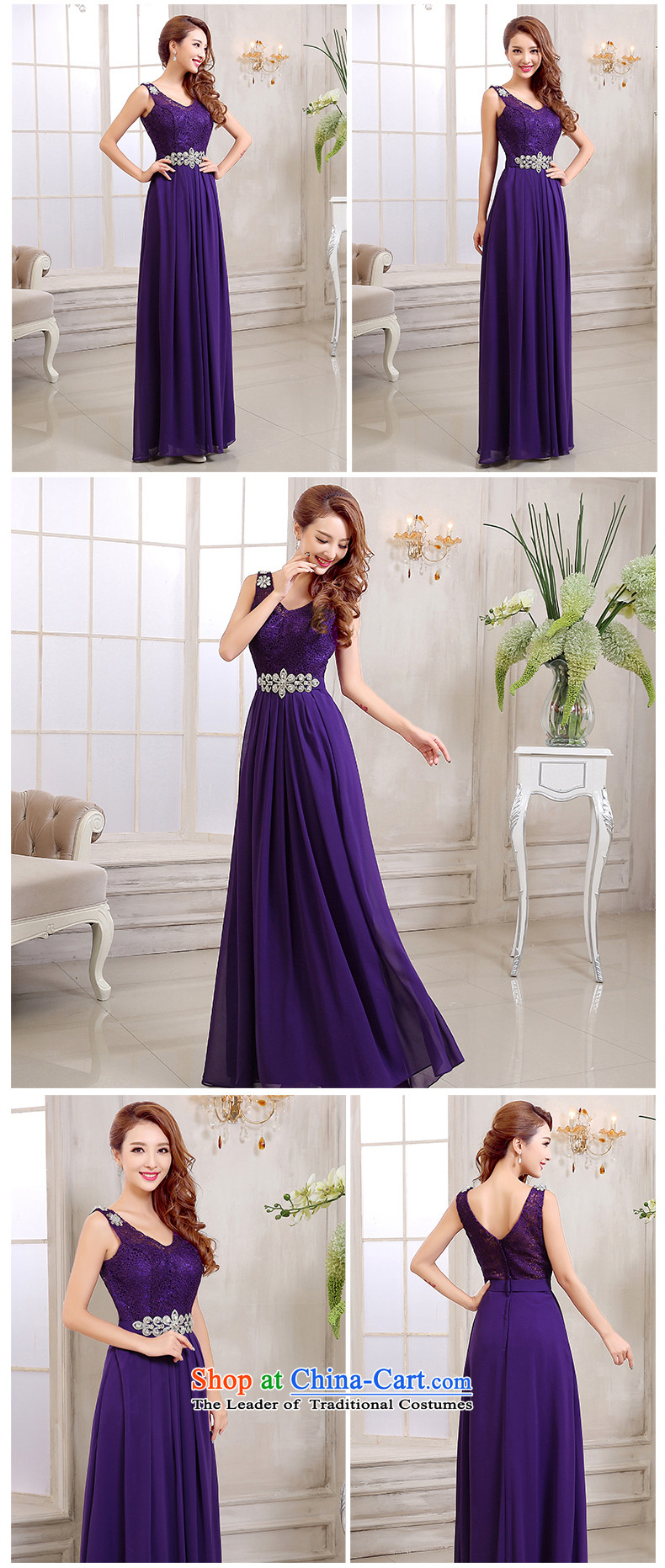 2015 new dresses bows services marriages red upscale dinner dress long wedding bridesmaid service female purple M picture, prices, brand platters! The elections are supplied in the national character of distribution, so action, buy now enjoy more preferential! As soon as possible.