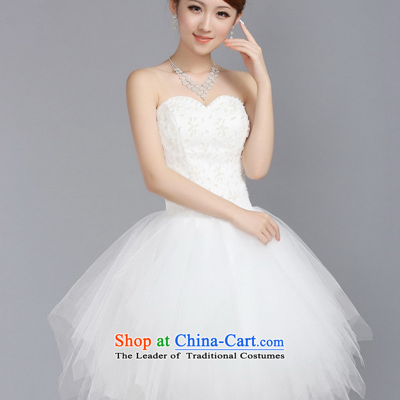 Ishan goods Women's dress short of Princess small bon bon skirt wedding bridal dresses bridesmaid bows small white s