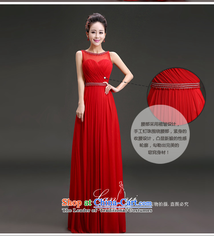 In 2015 the new friends marriages bows dress Korean style graphics thin red to dress the shoulders, under the auspices of the annual concert banquet dinner dress code red S waistline 1.9 feet picture, prices, brand platters! The elections are supplied in the national character of distribution, so action, buy now enjoy more preferential! As soon as possible.