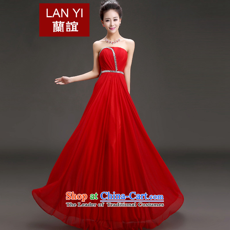 In2015 followed the bride-yi won video graphics and chest dress thin performances banquet hosted the annual dinner dresscode quality assurance L waist 2.1 foot
