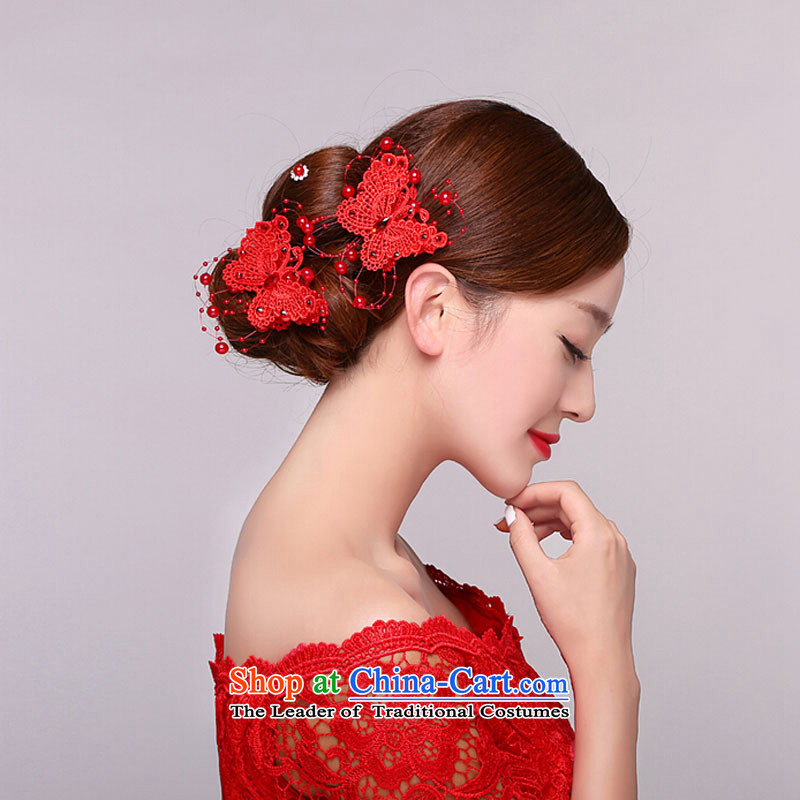 The Friends of the bride wedding dresses qipao accessories Korean butterfly headdress marriages was adorned with Ornate Kanzashi White 2 pack of friends (LANYI) , , , shopping on the Internet