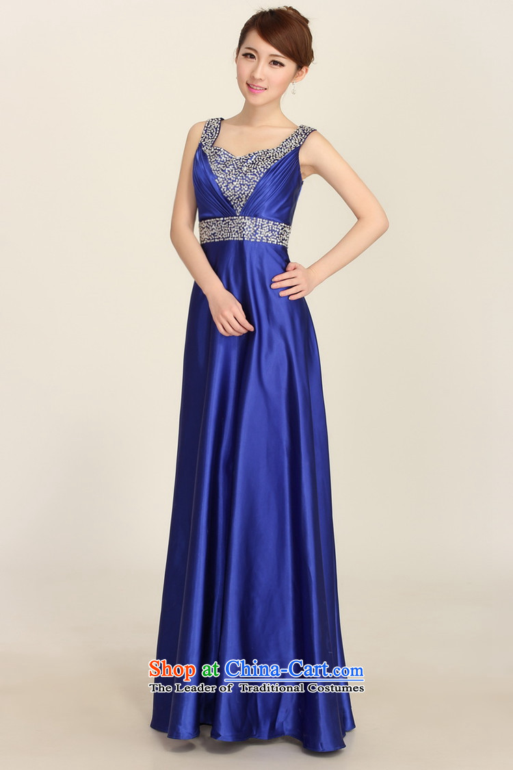 Yet, a banquet dinner dress 2015 new moderator bride bows to shoulder the staple pearl bridesmaid evening dress dh8100 Blue M picture, prices, brand platters! The elections are supplied in the national character of distribution, so action, buy now enjoy more preferential! As soon as possible.
