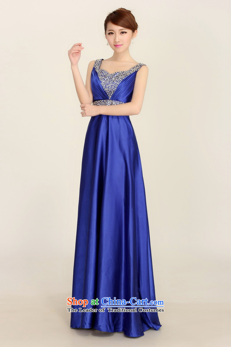 Yet, a banquet dinner dress 2015 new moderator bride bows to shoulder the staple pearl bridesmaid evening dress dh8100 Blue M picture, prices, brand platters! The elections are supplied in the national character of distribution, so action, buy now enjoy more preferential! As soon as possible.