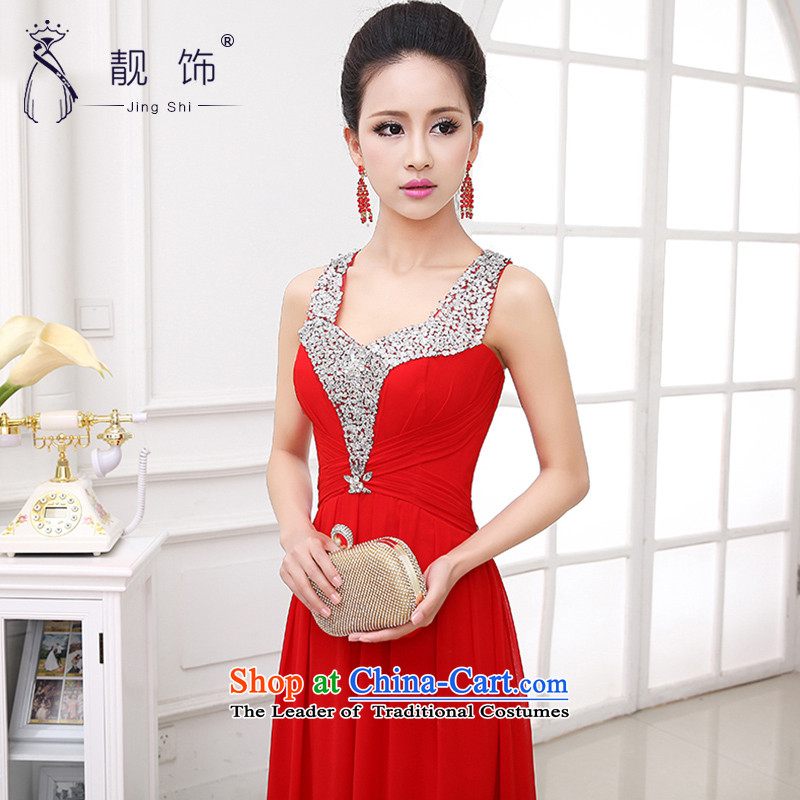 International evening dress talks 2015 new bride stylish red bows, married to serve both shoulders long dresses red dress to contact customer service, talks trim (JINGSHI) , , , shopping on the Internet