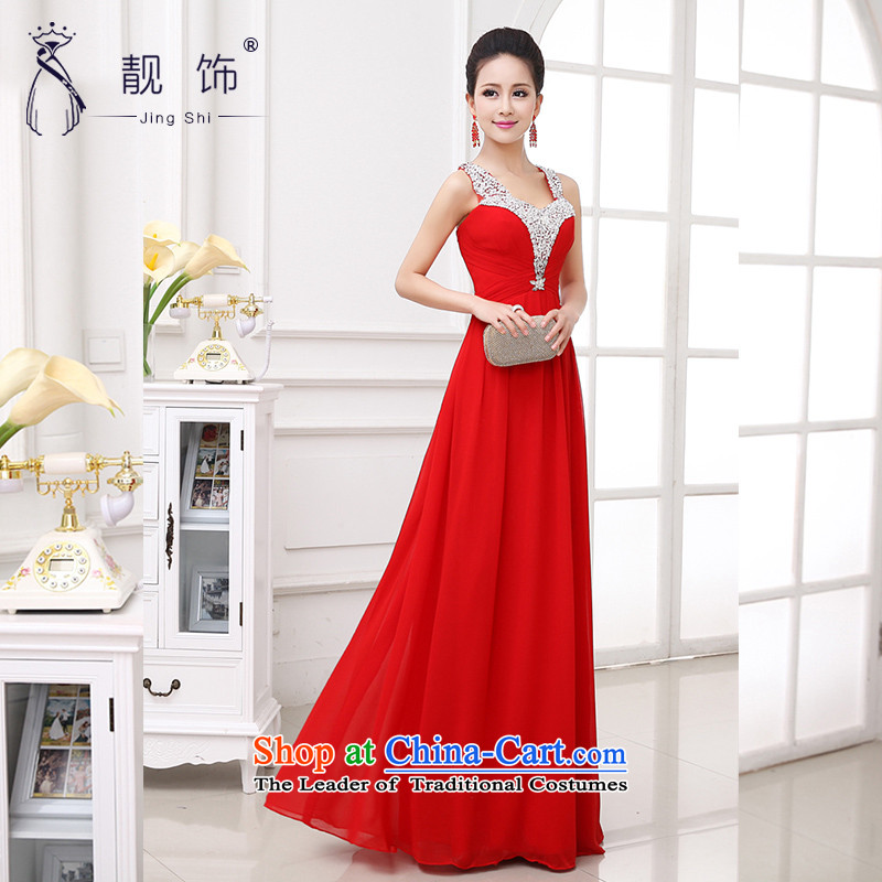 International evening dress talks 2015 new bride stylish red bows, married to serve both shoulders long dresses red dress to contact customer service, talks trim (JINGSHI) , , , shopping on the Internet