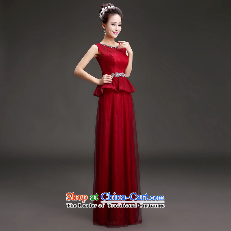 In the spring of 2015, Friends New evening dress the word shoulder graphics thin marriage bows services under the auspices of Korean performances banquet dresses, wine red quality assurance to contact customer service, make supplement, Yi (LANYI) , , , shopping on the Internet