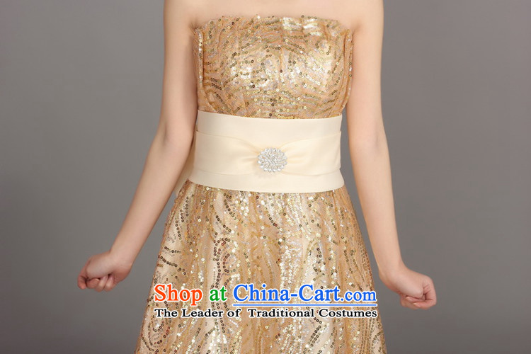 Naoji a dress marriage services dress bows bride of winter clothing and stylish dresses long bridesmaid dress female dh3413 champagne color pictures, prices, XXL brand platters! The elections are supplied in the national character of distribution, so action, buy now enjoy more preferential! As soon as possible.