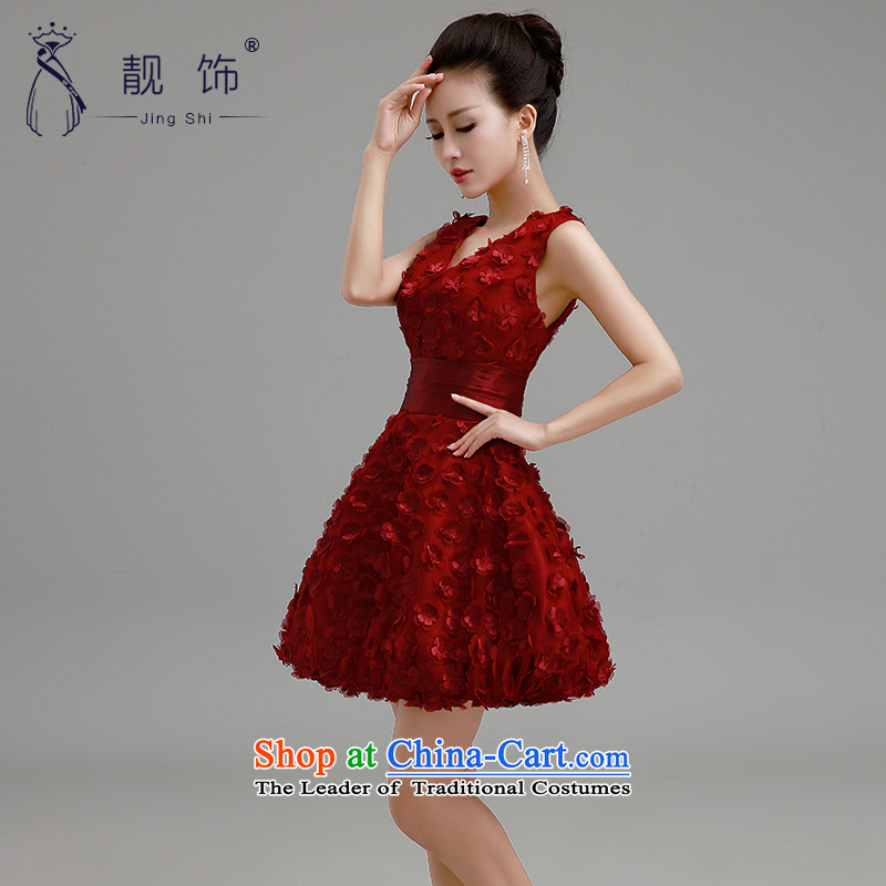 The new 2015 International Friendship dress marriage red bon bon skirt Fashion bridesmaid to serve the betrothal evening dresses bride bows services red S talks trim (JINGSHI) , , , shopping on the Internet