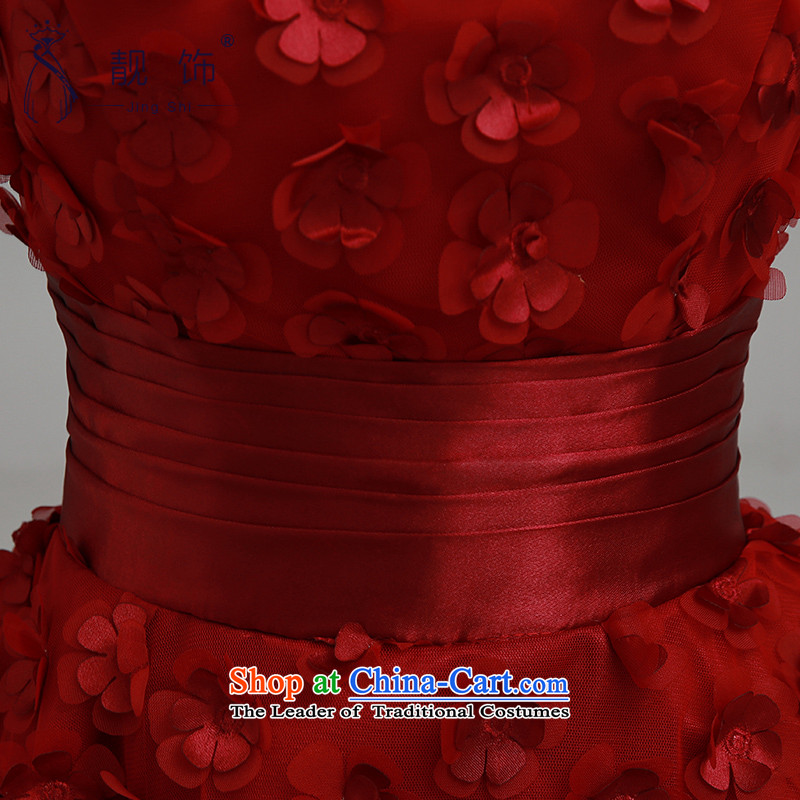 The new 2015 International Friendship dress marriage red bon bon skirt Fashion bridesmaid to serve the betrothal evening dresses bride bows services red S talks trim (JINGSHI) , , , shopping on the Internet