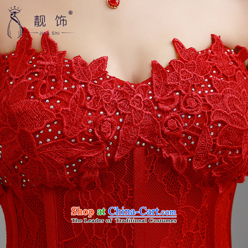 The new 2015 International Friendship wedding dresses red bows Service Bridal wedding dress long winter evening dress under the auspices of the Red Tail) Make contact customer services, and talks trim (JINGSHI) , , , shopping on the Internet
