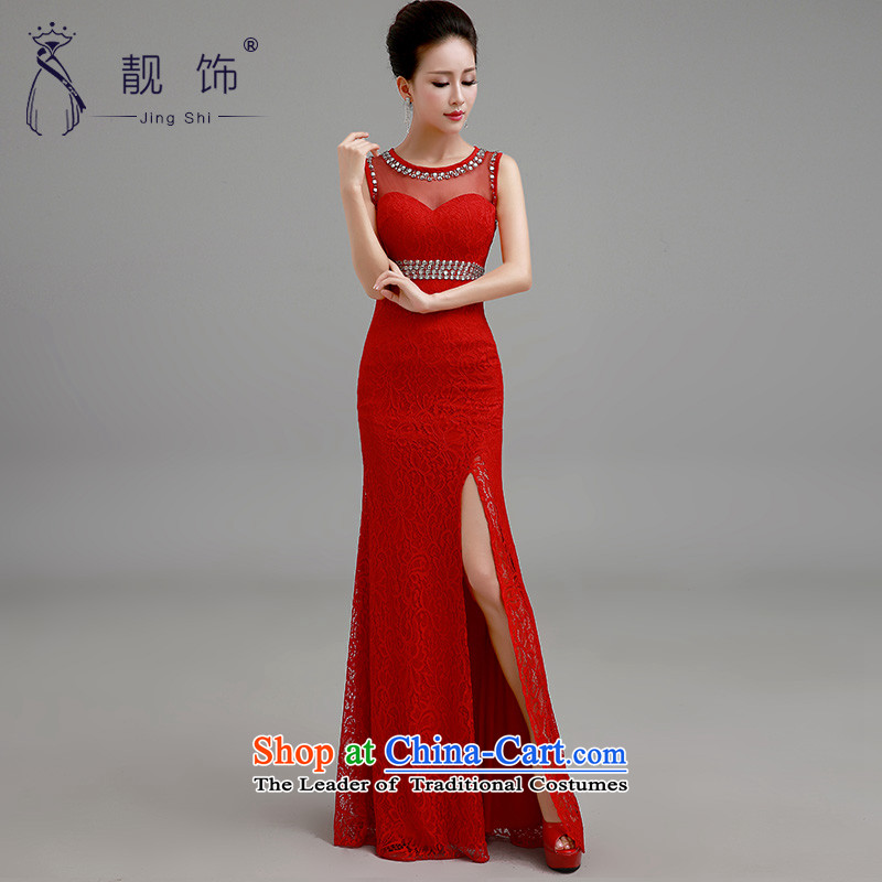 The new 2015 International Friendship wedding dresses long red dress marriages bows as the Red Contact Services customer services, and talks trim (JINGSHI) , , , shopping on the Internet