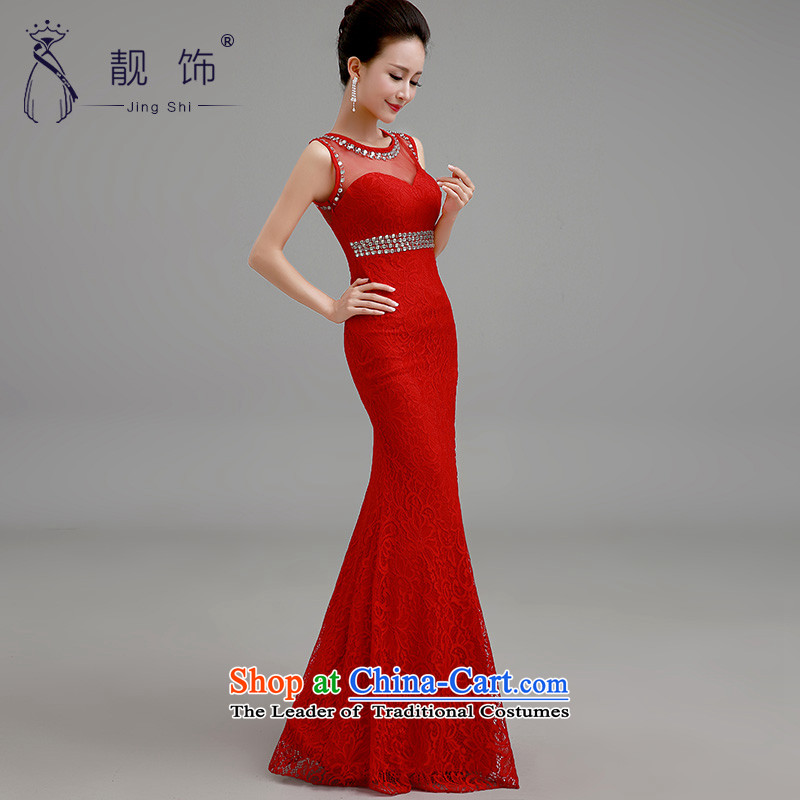 The new 2015 International Friendship wedding dresses long red dress marriages bows as the Red Contact Services customer services, and talks trim (JINGSHI) , , , shopping on the Internet