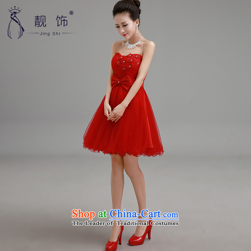 The new 2015 International Friendship With Red Dress Short of bride chest bridesmaids marriage bows services with small red XXL, dress talks trim (JINGSHI) , , , shopping on the Internet