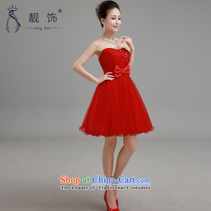 The new 2015 International Friendship With Red Dress Short of bride chest bridesmaids marriage bows services with small red XXL, dress talks trim (JINGSHI) , , , shopping on the Internet