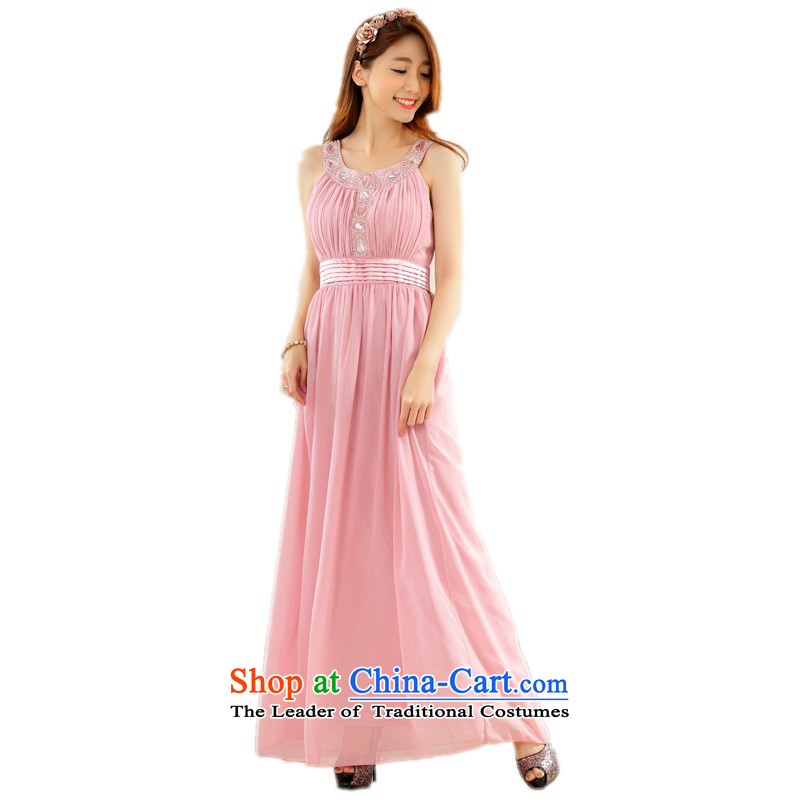 C.o.d. xl lady long skirt ironing drill vest dress chiffon thin conservative dress skirts video conference under the auspices of skirts and sisters bridesmaid dress blue XL 125-145, about land still El Yi shopping on the Internet has been pressed.