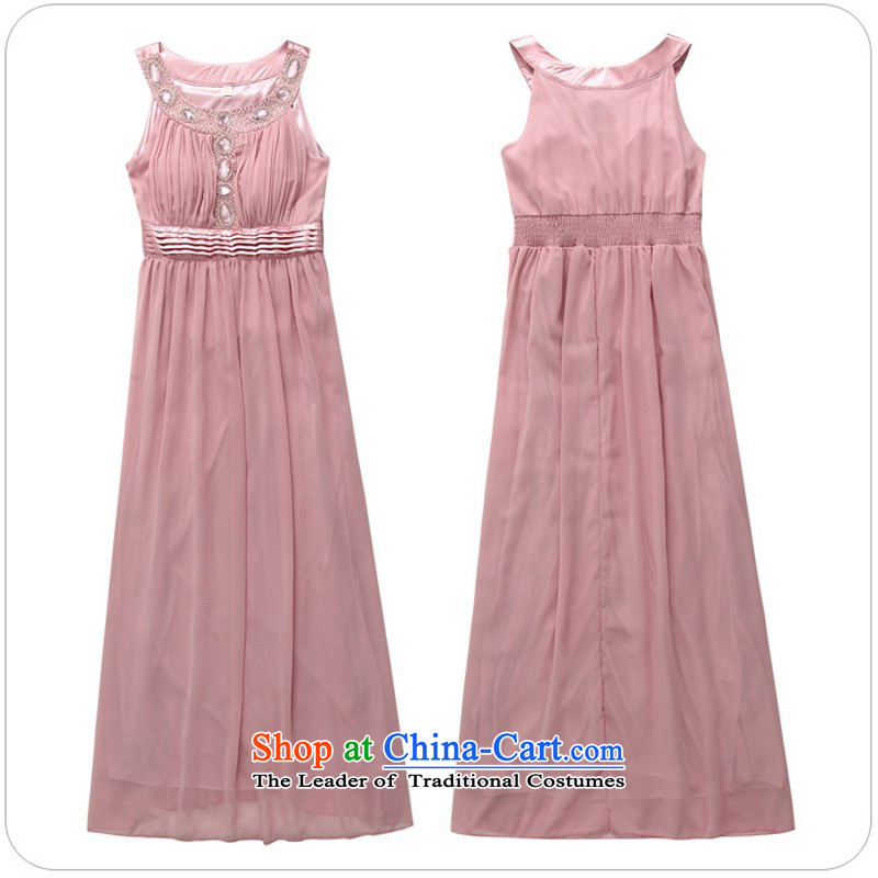 C.o.d. xl lady long skirt ironing drill vest dress chiffon thin conservative dress skirts video conference under the auspices of skirts and sisters bridesmaid dress blue XL 125-145, about land still El Yi shopping on the Internet has been pressed.