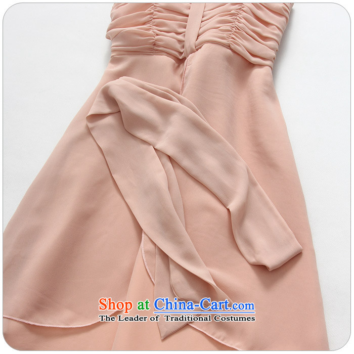 The end of the light (QM) short) bridesmaid service packages with bows services shoulder banquet evening dresses dresses thick MM larger dress JK9918C-1 pink XXL picture, prices, brand platters! The elections are supplied in the national character of distribution, so action, buy now enjoy more preferential! As soon as possible.