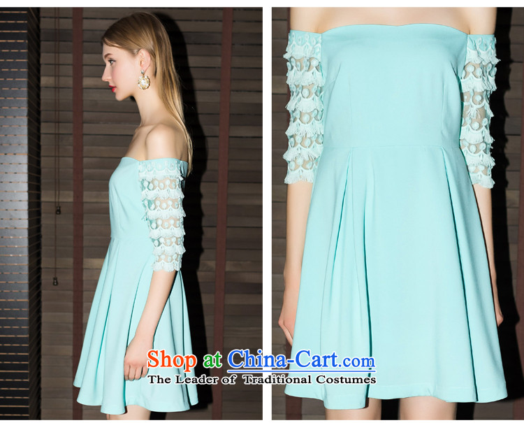 Yi Ge lire gentlewoman temperament lace fifth cuff fresh aristocratic word for small dress dresses blue 6,843 all ranks, the price and the picture S brand platters! The elections are supplied in the national character of distribution, so action, buy now enjoy more preferential! As soon as possible.