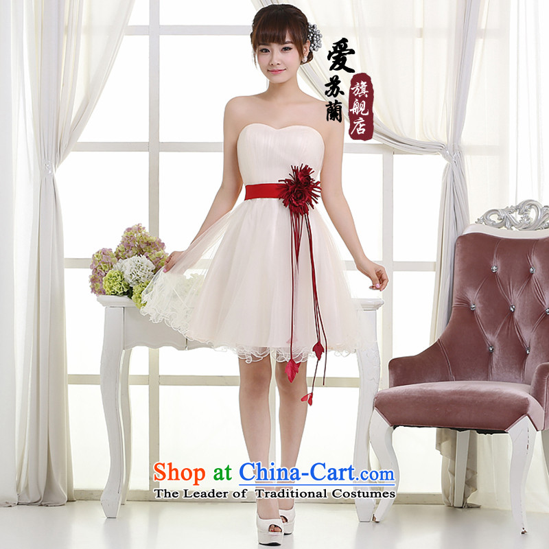 New dress openings offer dress birthday party dress bridesmaid banquet dress White M love Su-lan , , , shopping on the Internet