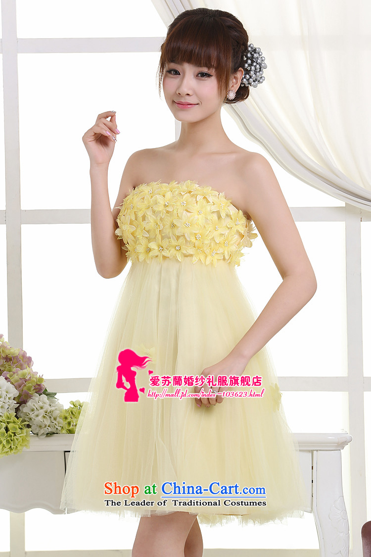 Wedding dresses new paragraph, auspicious wedding dress, the new new new bridesmaid) short dress Top Loin of Korean dress pale yellow XXL picture, prices, brand platters! The elections are supplied in the national character of distribution, so action, buy now enjoy more preferential! As soon as possible.
