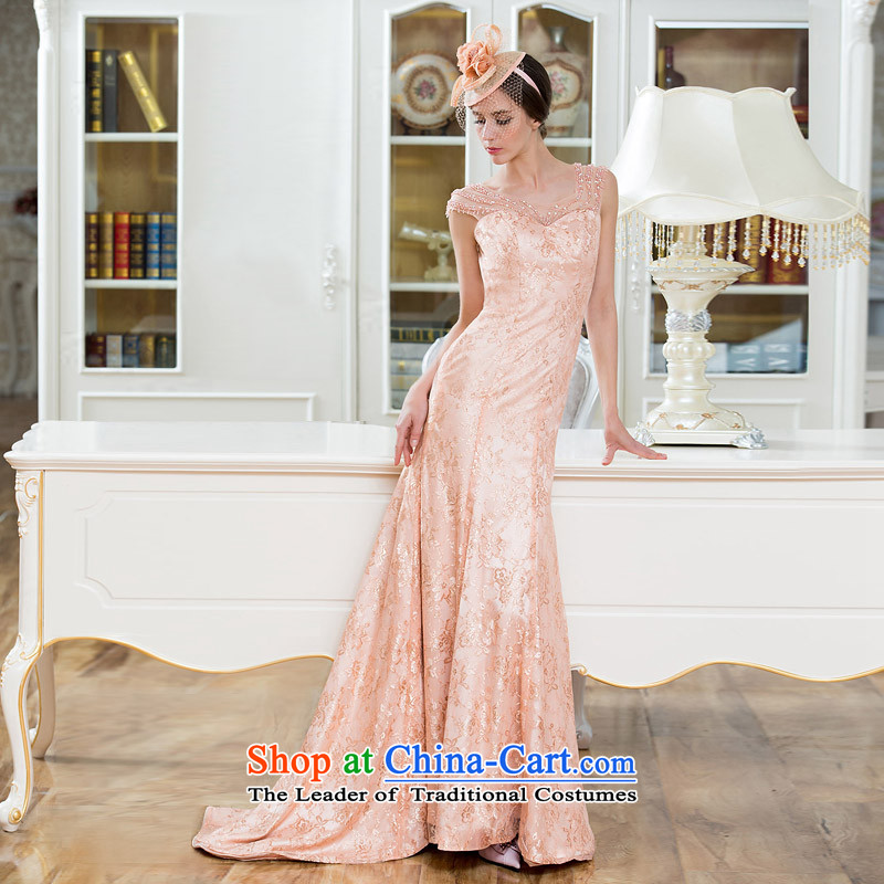 Name of the bride elegant known door dress small trailing dinner service handicraft embroidery Lily Princess 2211 M, pink wire from a bride shopping on the Internet has been pressed.