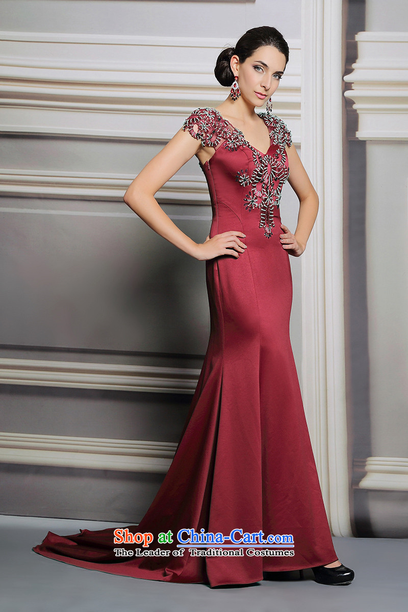 Doris Qi Europe long tail dress stylish red v-neck and sexy party evening picture color S pictures 31,190, prices, brand platters! The elections are supplied in the national character of distribution, so action, buy now enjoy more preferential! As soon as possible.