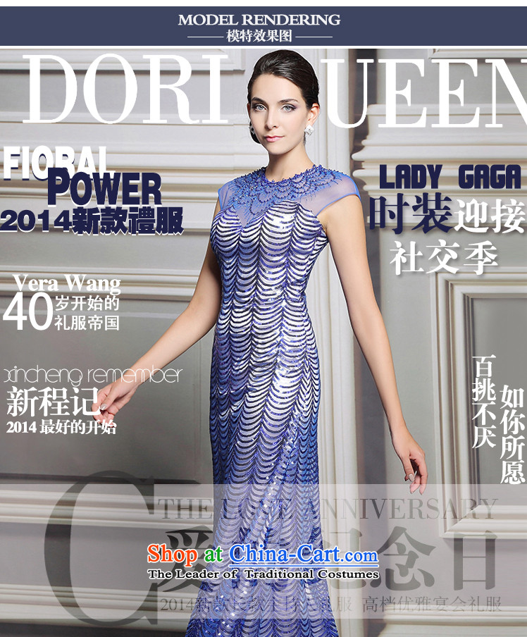 Doris Qi blue dress Sau San cars banquet nightclubs and sexy dropped evening picture color L photo, prices, brand platters! The elections are supplied in the national character of distribution, so action, buy now enjoy more preferential! As soon as possible.