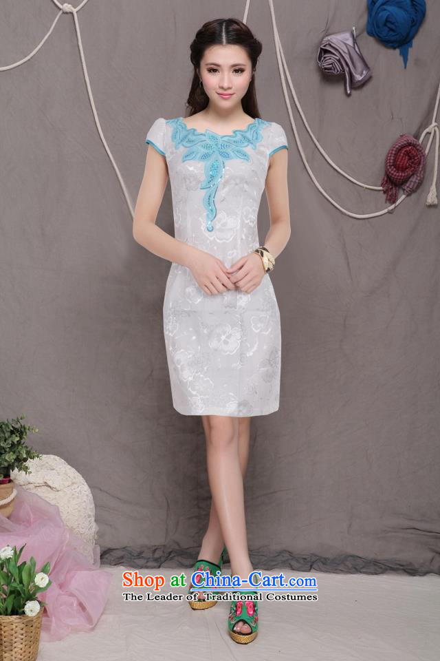 Kim Hyun ya 2015 Sau San stylish improved qipao retro dresses everyday dress Blue Photo, prices, brand platters! The elections are supplied in the national character of distribution, so action, buy now enjoy more preferential! As soon as possible.