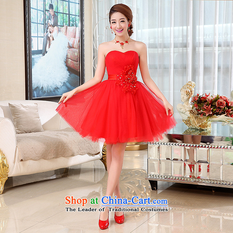 Kaki-hi-won The Princess Bride flowers anointed chest wedding dresses bridesmaid to serve the new 2015 autumn and winter X001 Red XL, Hei Kaki shopping on the Internet has been pressed.