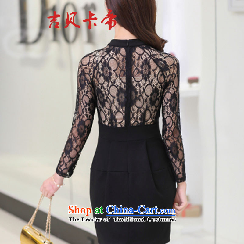 Gibez card in Dili in europe site 2015 1631 Spring Bud lace long-sleeved gown skirt Foutune of Sau San aristocratic dresses black , L, Gil Bekaa in Dili (JIBEIKADI) , , , shopping on the Internet