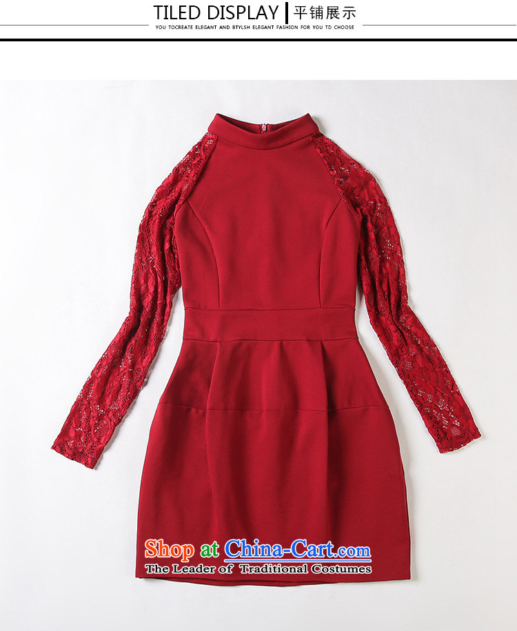 Gibez card in Dili 650# Spring Bud lace long-sleeved gown skirt Foutune of Sau San aristocratic dresses female BOURDEAUX XL Photo, prices, brand platters! The elections are supplied in the national character of distribution, so action, buy now enjoy more preferential! As soon as possible.