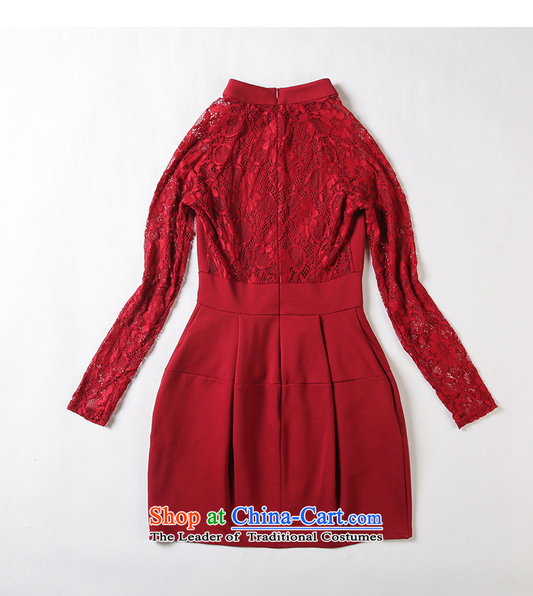 Gibez card in Dili 650# Spring Bud lace long-sleeved gown skirt Foutune of Sau San aristocratic dresses female BOURDEAUX XL Photo, prices, brand platters! The elections are supplied in the national character of distribution, so action, buy now enjoy more preferential! As soon as possible.