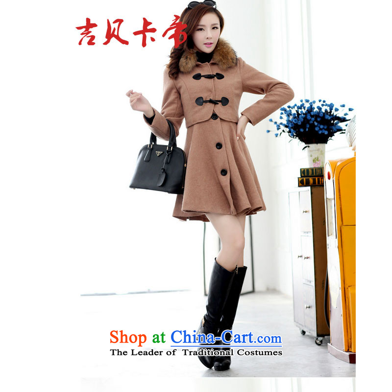 Gibez Card Dili 2890_ Winter Female dress autumn and winter two kits gross bridal dresses? Replacing a wool coat jacket and color L
